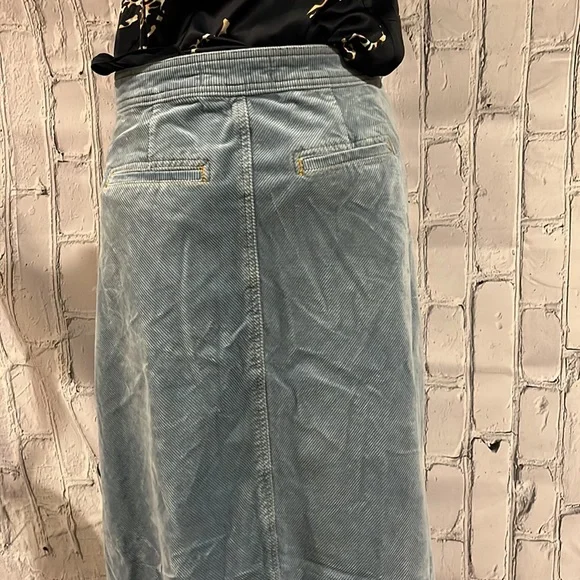 Anthropologie   corduroy a-line skirt blue size M IT HAS POCKETS - Picture 5 of 7